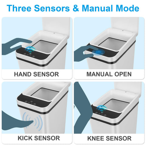 QSFWCSM bin opening via infrared sensor demonstrating touchless convenience