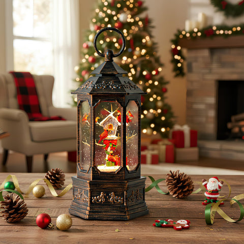 Qualdout on a mantel showing size and scale to enhance holiday displays