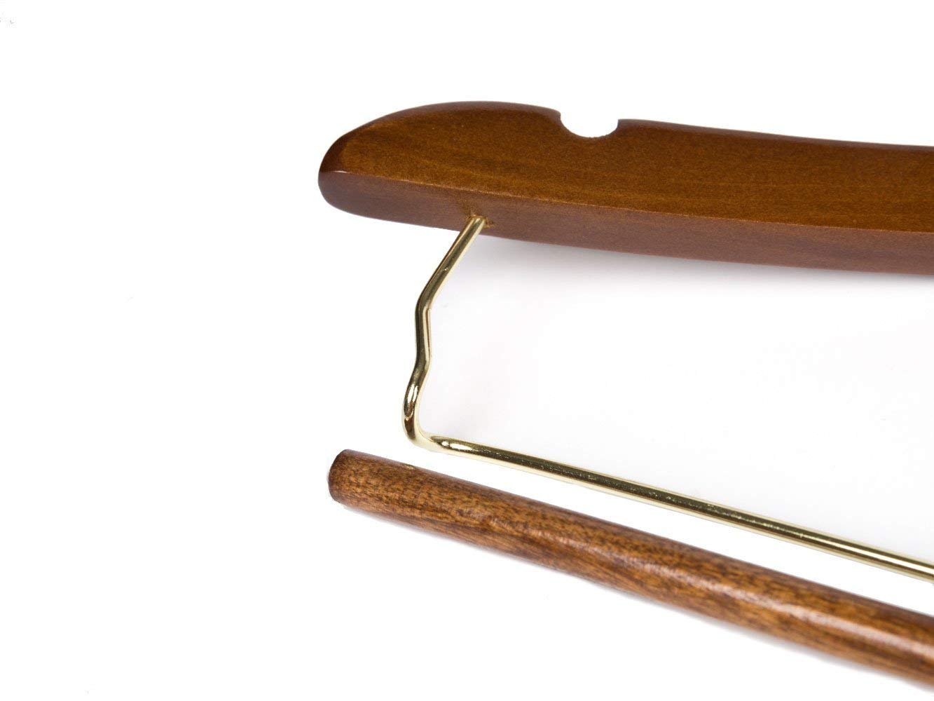 Quality Hangers shoulder notch close-up showing strap hold and garment protection
