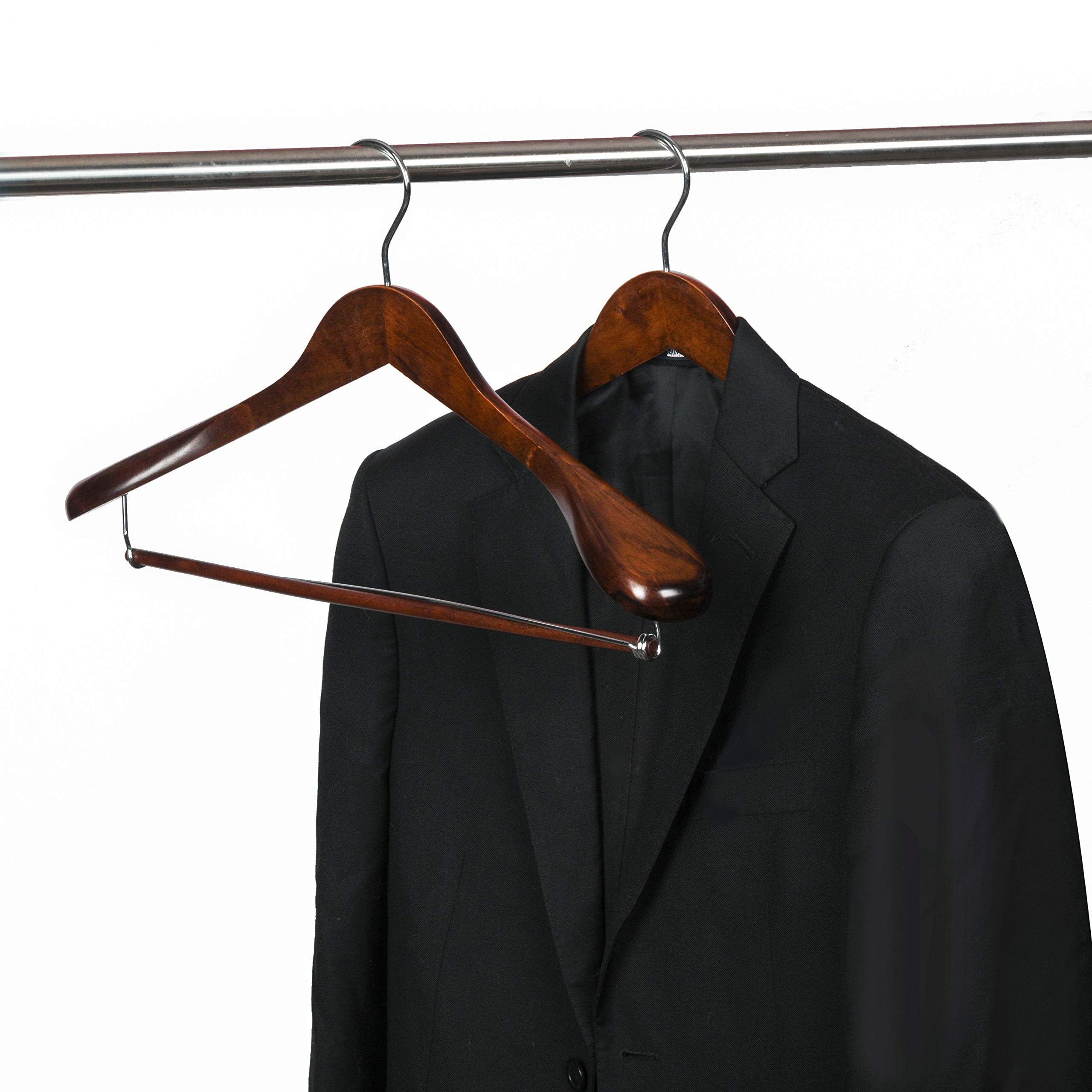 Quality Hangers close-up shoulder profile protecting jacket shape and preventing creases