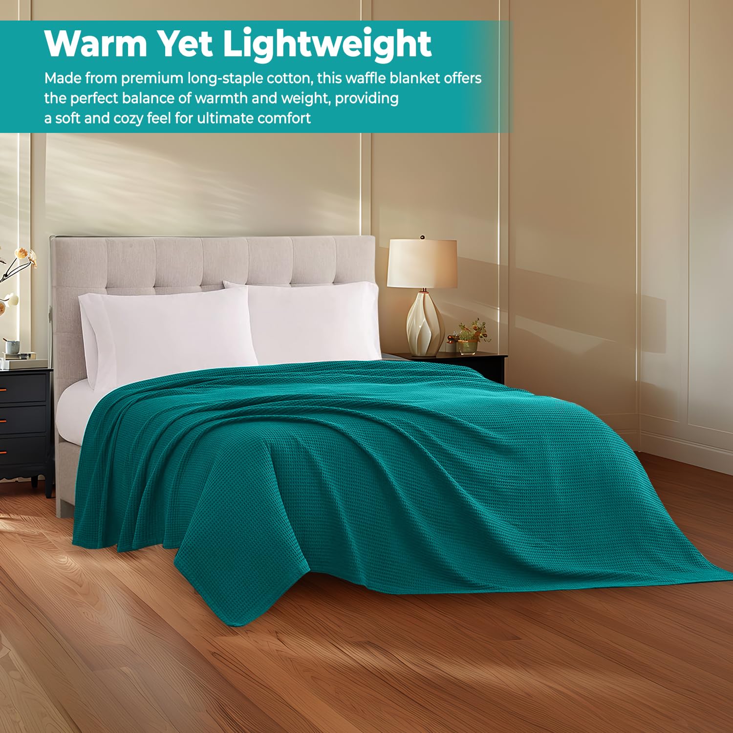 QUBA LINEN next to ruler for scale, displays 90 by 90 inch size clearly