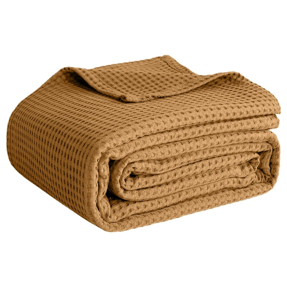 QUBA LINEN queen blanket front view adds warmth and color
