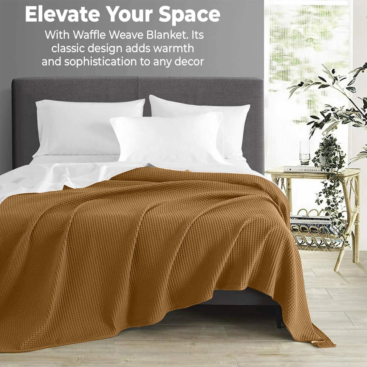 QUBA LINEN size comparison with bed shows ample queen coverage