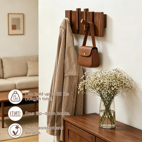 QUELLANCE hook flipping down to hold coat for easy access