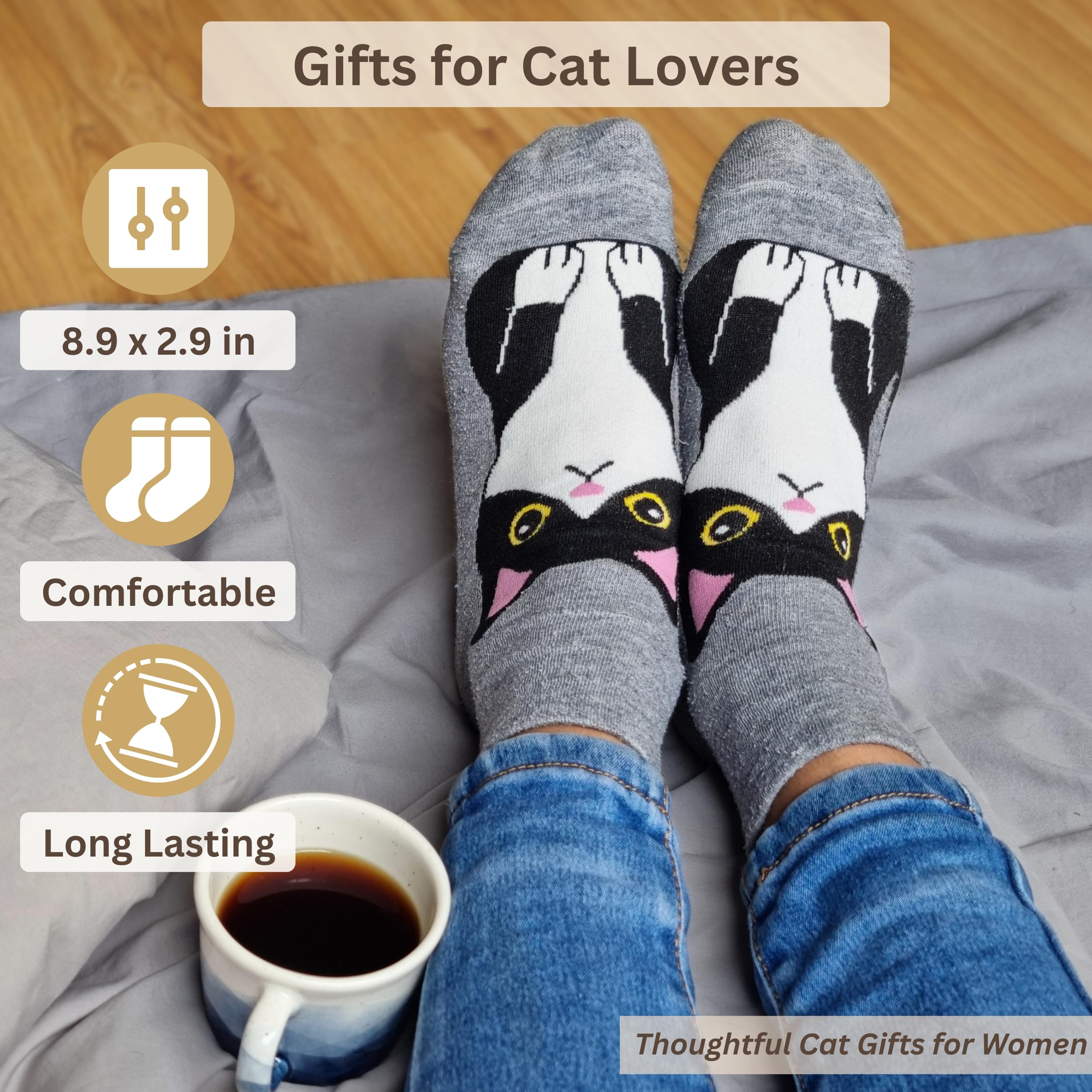 QUILE socks and coaster neatly arranged showing everyday home use benefit