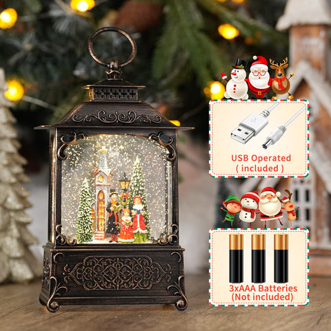Qukulov glitter swirling under LED light, enhances festive sparkle