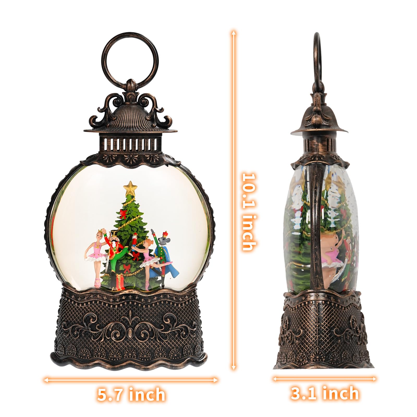 Qukulov placed on mantel to show scale and centerpiece holiday appeal