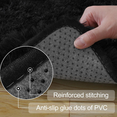 qulint anti-slip backing detail shows grip that prevents rug sliding