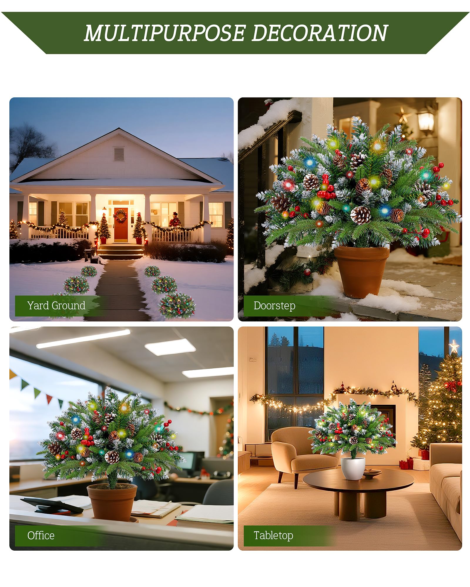 QULUXAO festive pinecones and red berries adding seasonal finishing touches