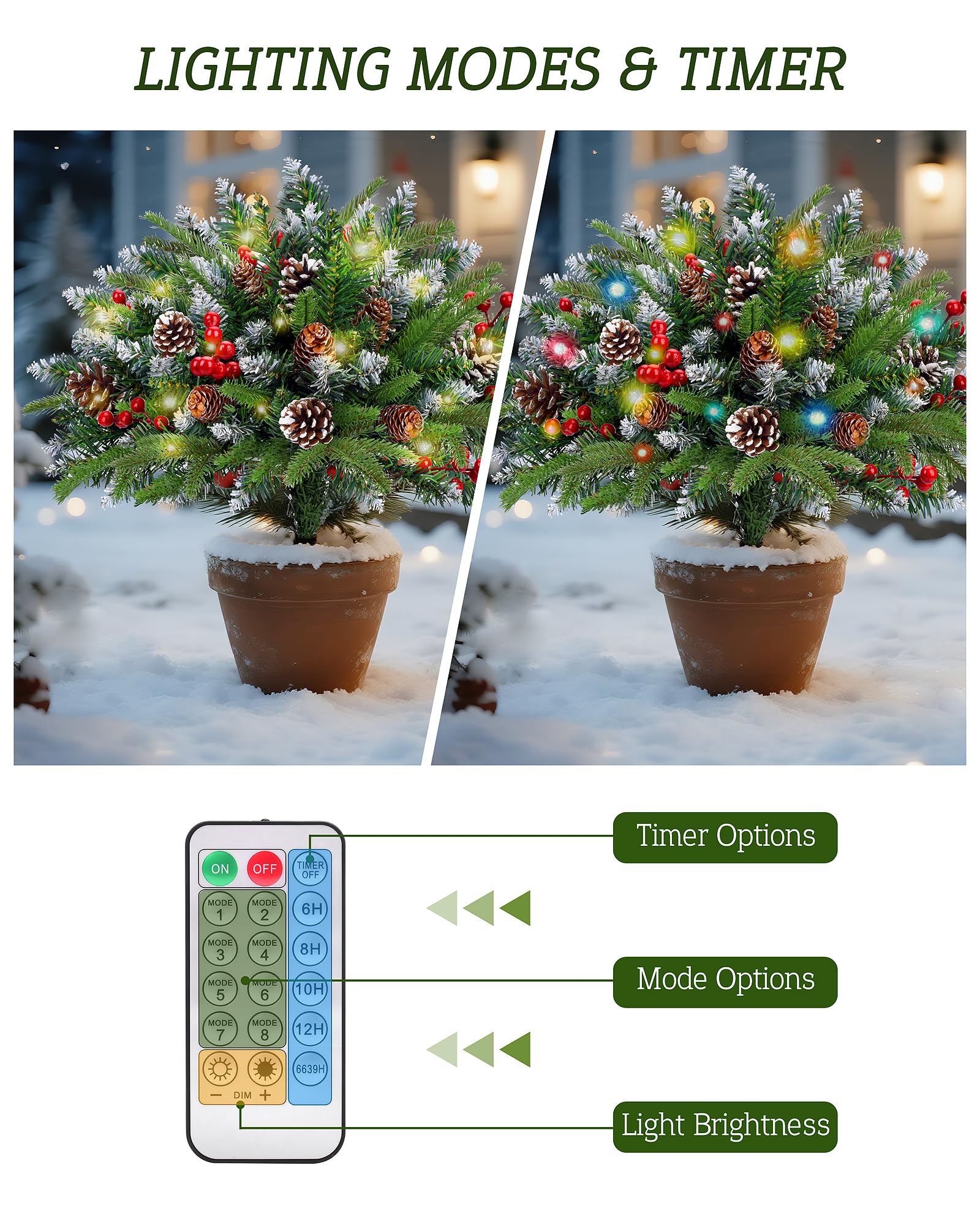 QULUXAO remote with battery box showing easy mode and timer control