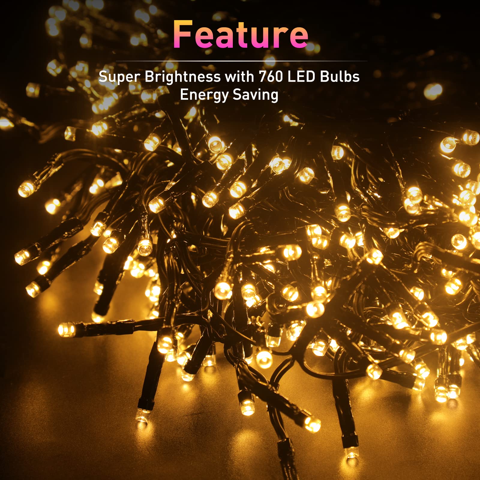 Quntis patio scene with lights creating weather-resistant party lighting