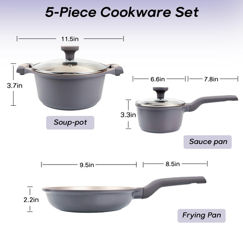 Qupoilke close-up of nonstick interior texture for easy food release and fast cleanup