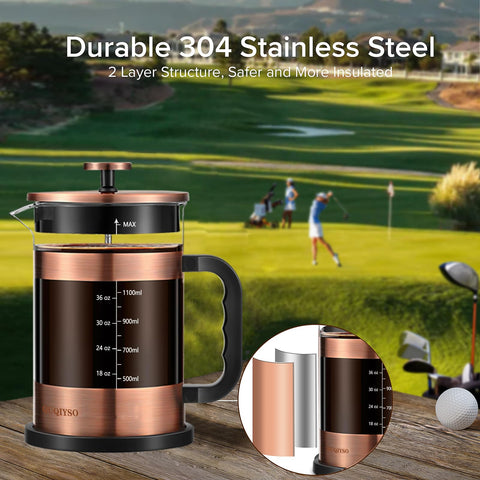 QUQIYSO detailed shot of multi-layer stainless steel filter stack showing fine filtration benefit
