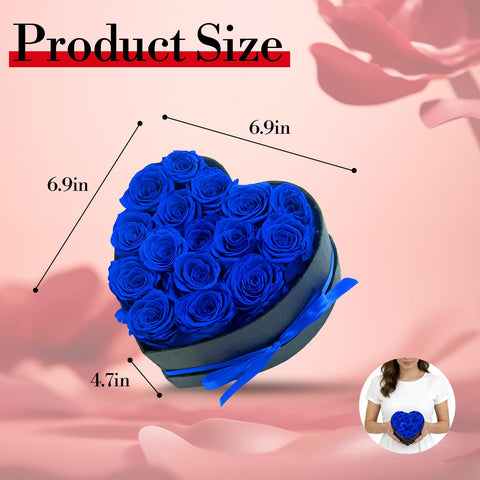 Qutawua close-up of blue rose petal texture highlighting preserved beauty and detail