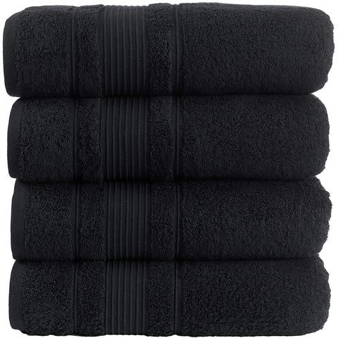 Qute Home towels hanging on bathroom rail illustrating quick-dry airflow benefit