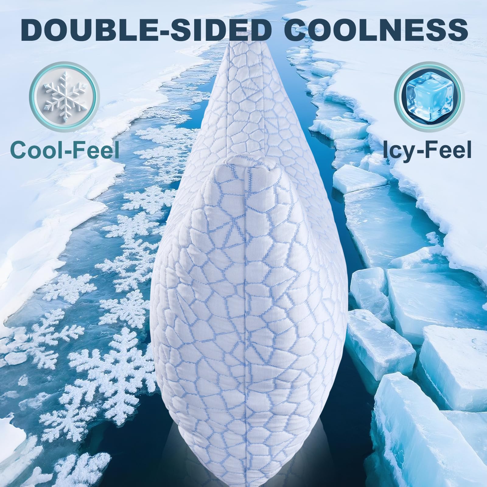 QUTOOL pillow styled on bed in bedroom showing everyday comfort benefit