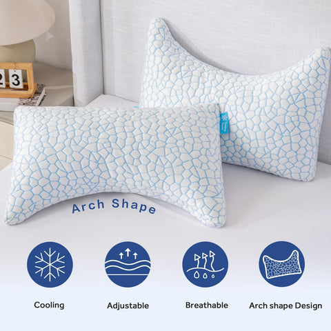 QUTOOL queen-size pillow beside ruler for scale and sizing benefit