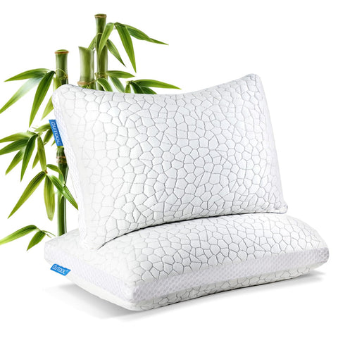 QUTOOL front packaging showing queen pillow pair and benefits