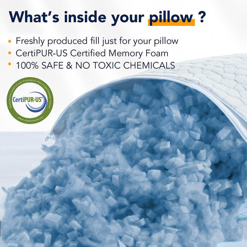 QUTOOL pillow supporting head and neck in side-sleeper pose for ergonomic alignment