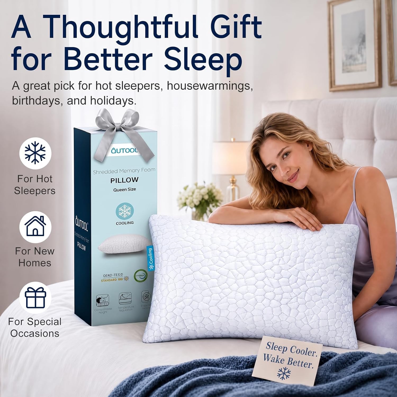 QUTOOL removable outer cover detail highlighting machine-washable care and freshness