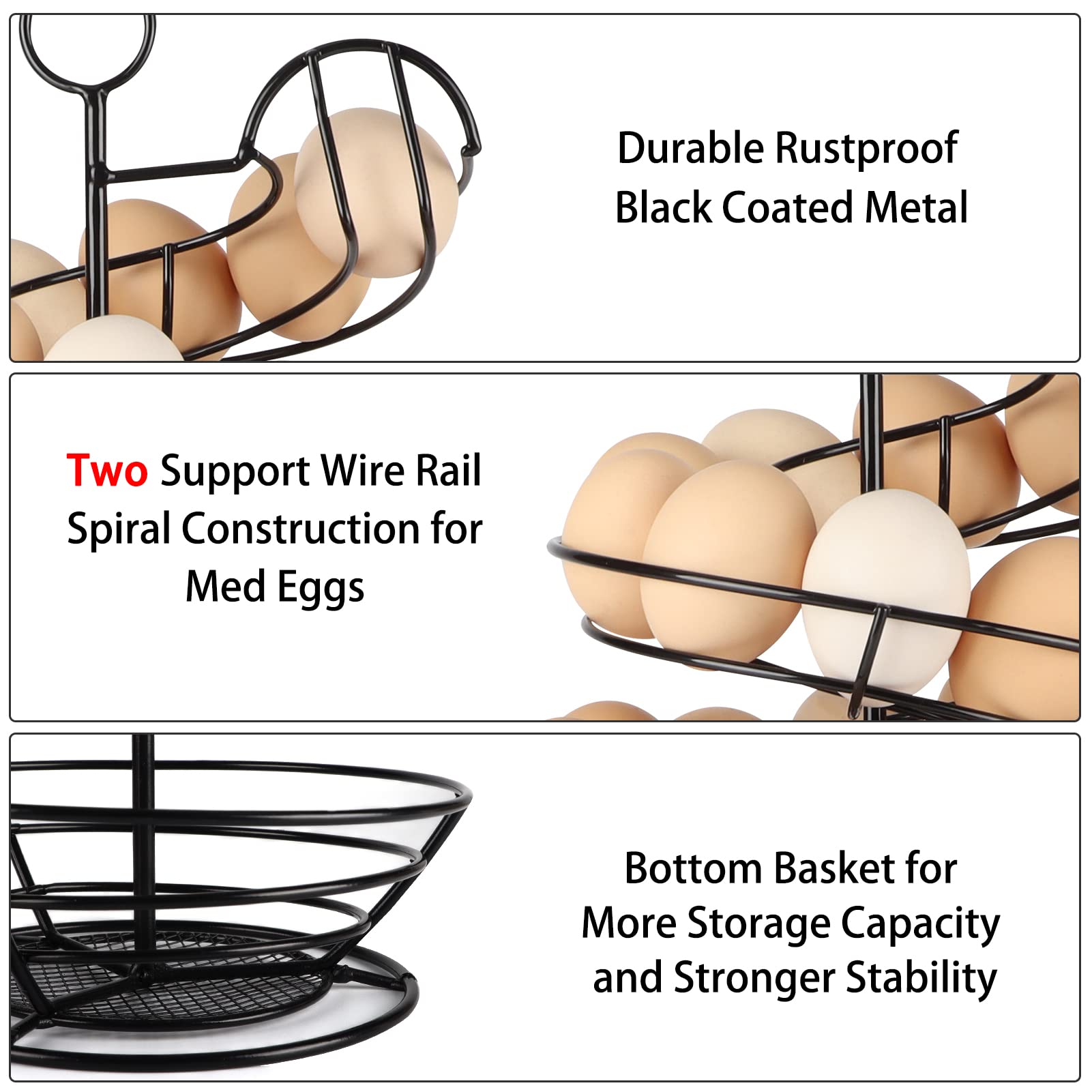 QUTREY side profile showing egg holder and basket for extra storage