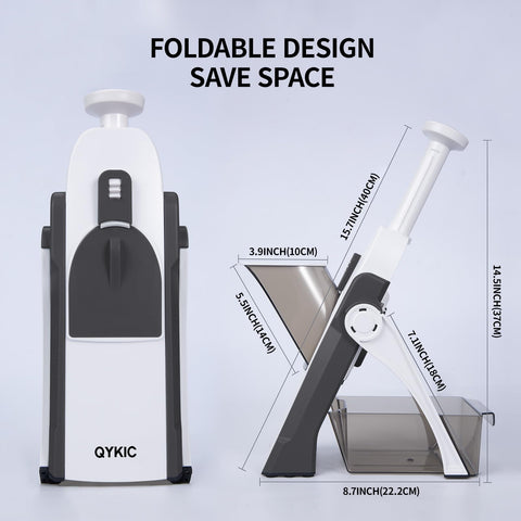 QYKIC included brush and parts demonstrating easy cleaning without touching blades
