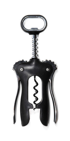 Rabbit classic wing corkscrew front view showing stainless steel and plastic for durable use