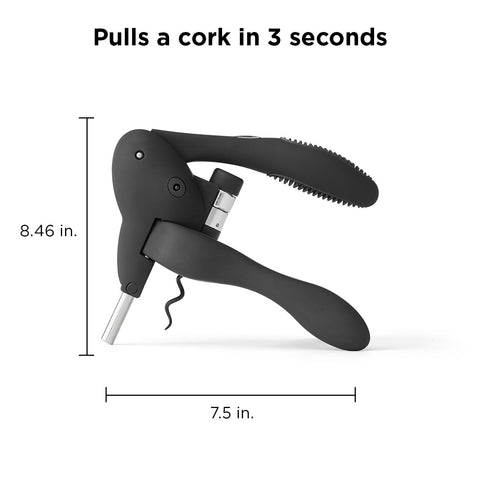 Rabbit close-up of corkscrew worm and handle for fast effortless opening