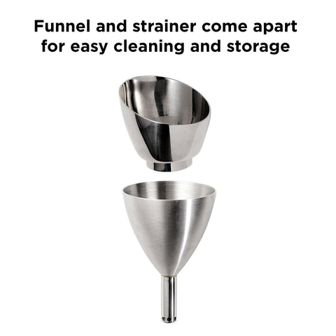 Rabbit aerator beside wine glass indicating compact size and easy storage benefit