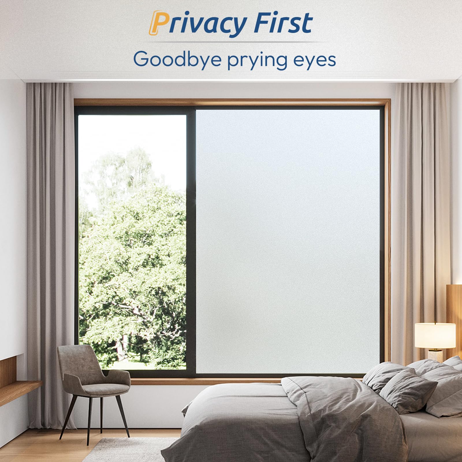 rabbitgoo installed on glass door demonstrating easy, residue-free cling
