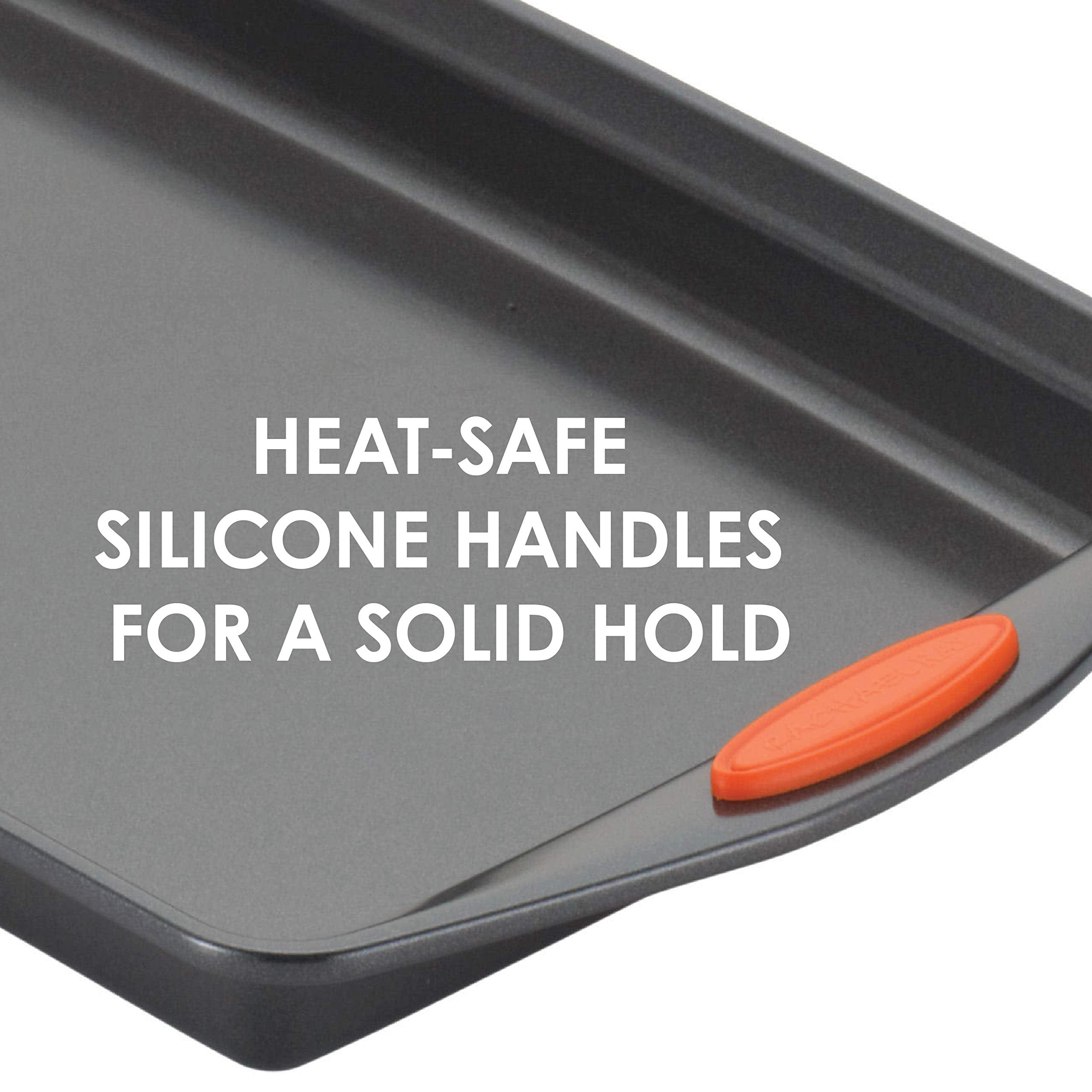 Rachael Ray lid removed to show rim fit and secure sealing benefit