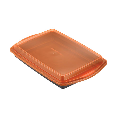Rachael Ray rubberized grip handle detail for safer carrying benefit
