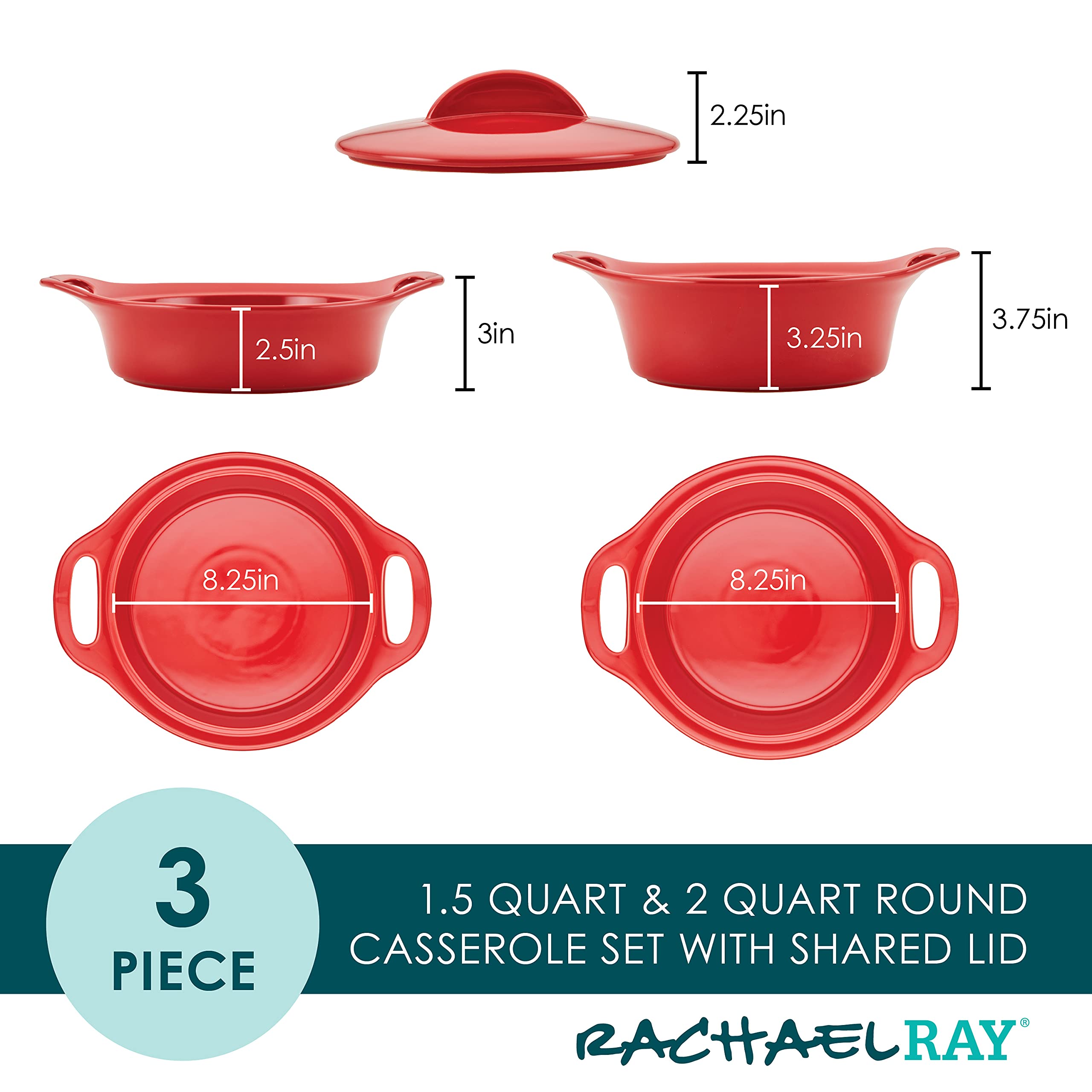 Rachael Ray close-up of ceramic glaze texture, stain-resistant finish benefit