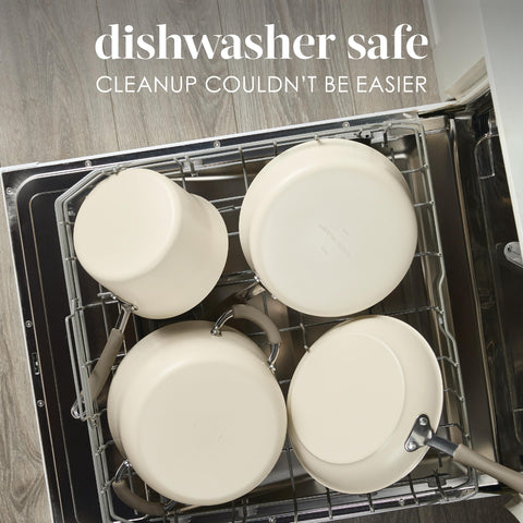 Rachael Ray ceramic nonstick surface detail showing smooth texture for easy cleanup