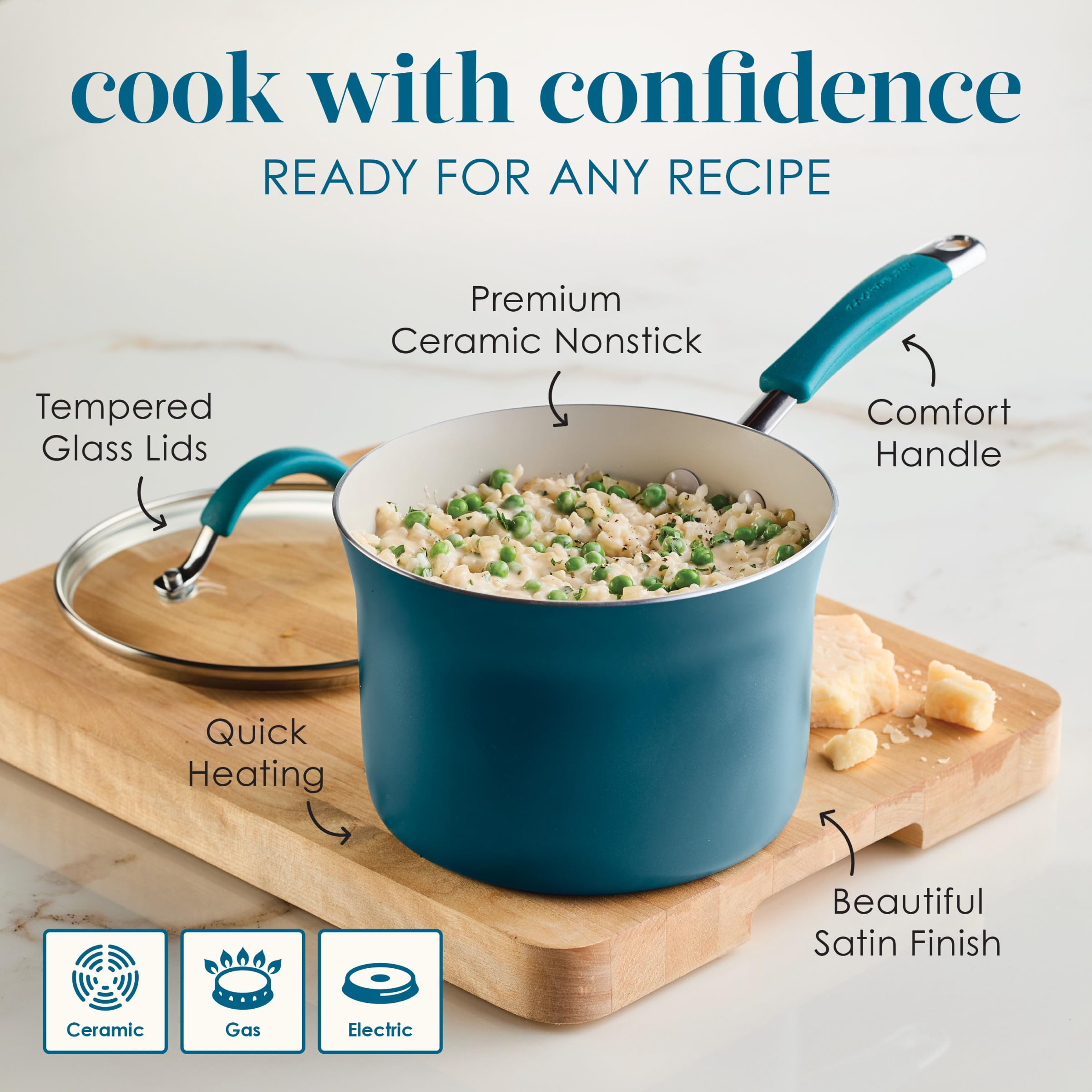 Rachael Ray egg sliding from pan demonstrating superior nonstick release