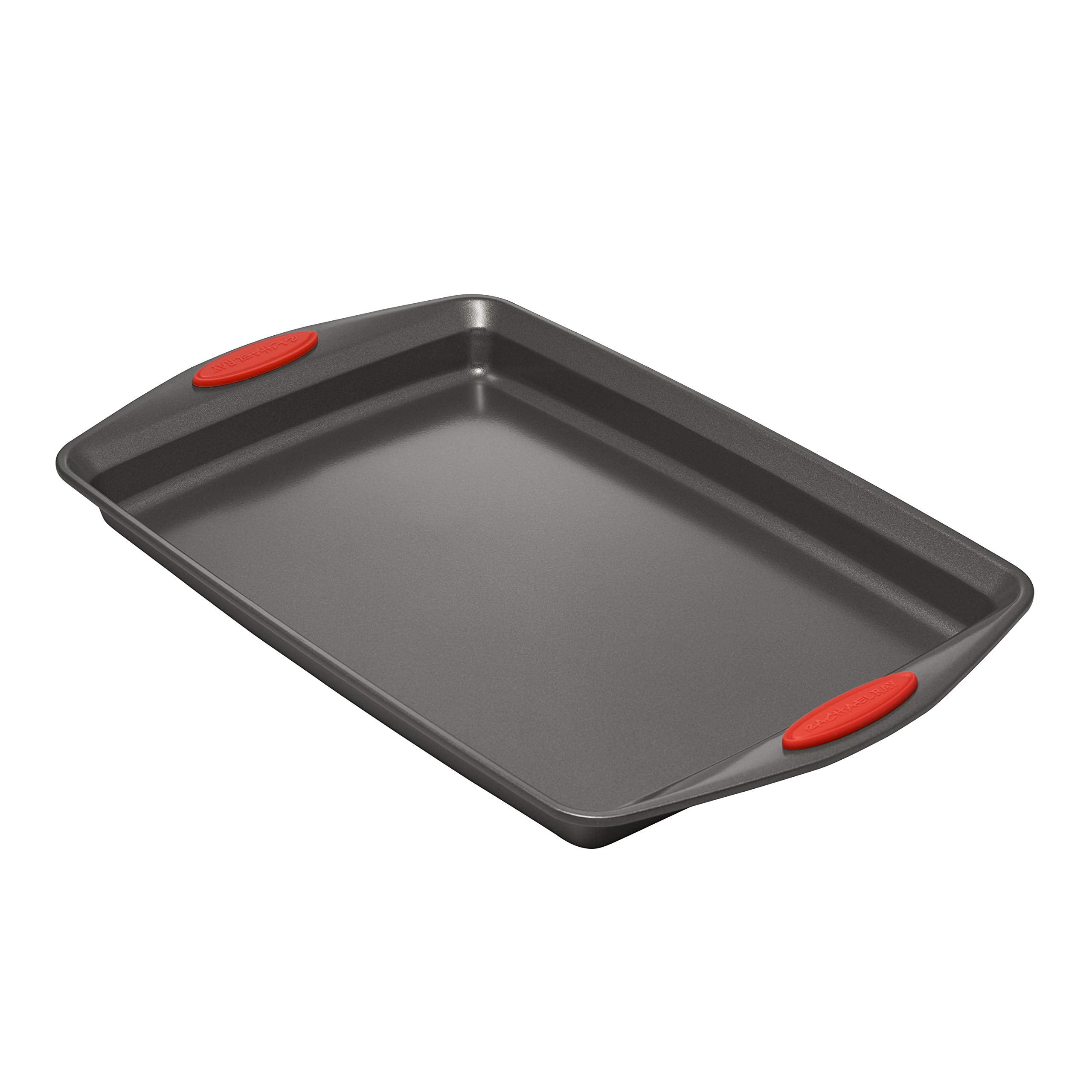 Rachael Ray corner and rim close-up highlighting warp-resistant steel