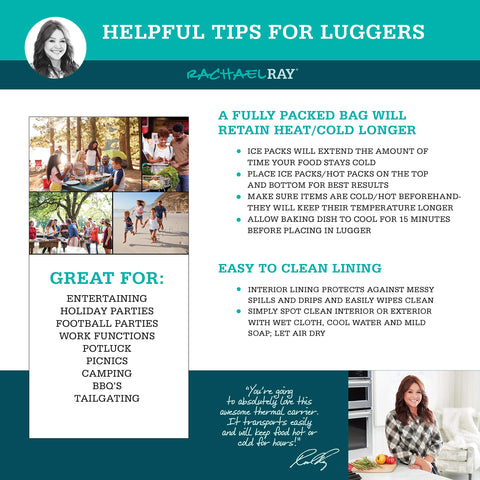 Rachael Ray lugger on picnic blanket ready for serving to simplify outdoor meals