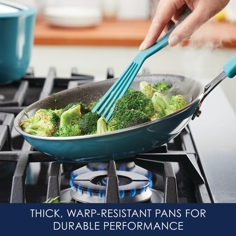 Rachael Ray cookware inside oven proving oven-safe up to 400°F temperature