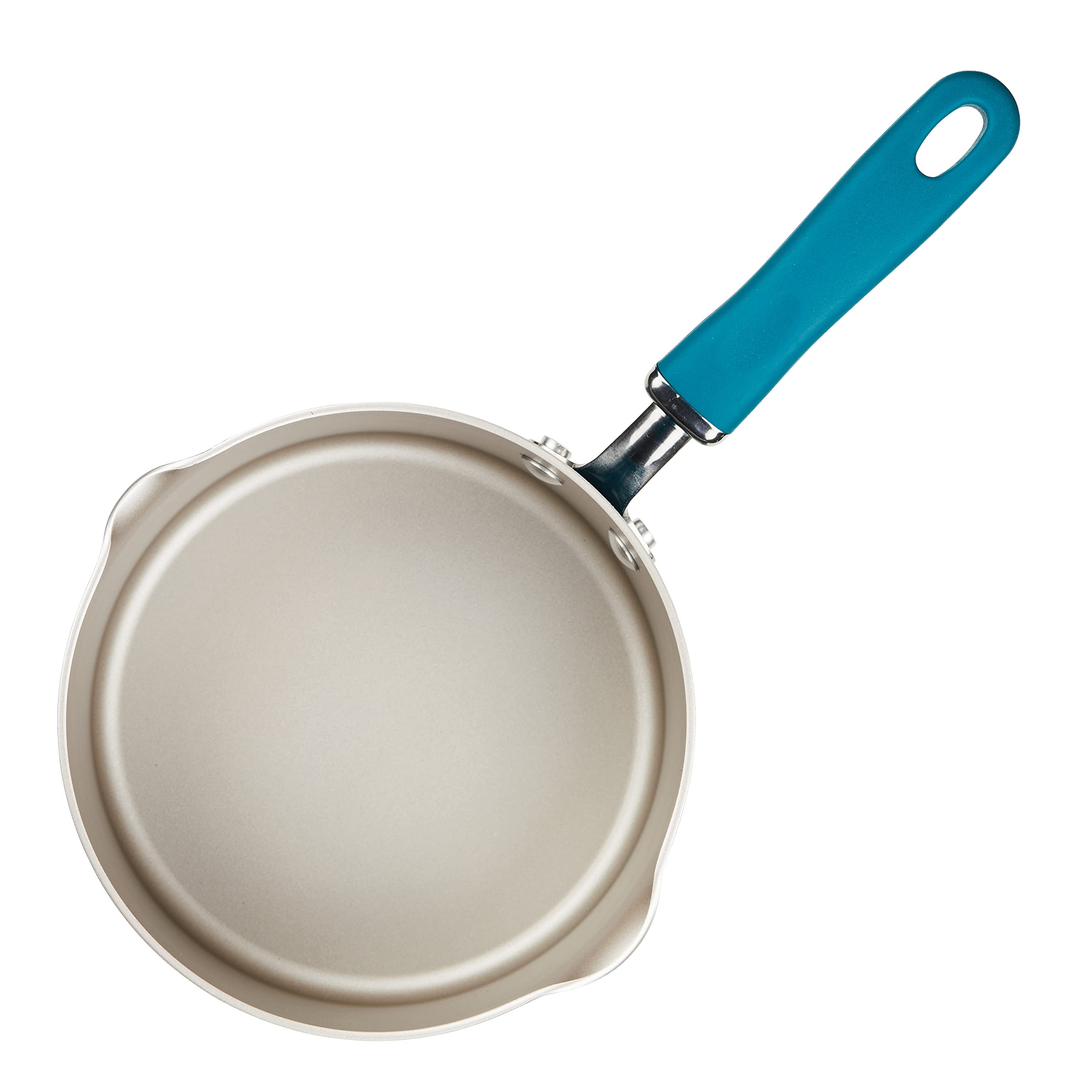 Rachael Ray dual-riveted silicone and stainless-steel handle for secure grip