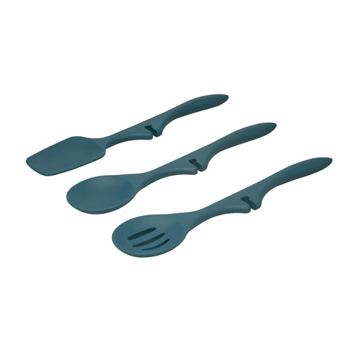 Close-up of Rachael Ray spoonula head showing flexible edge that protects nonstick pans