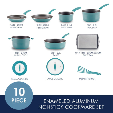 Rachael Ray underside showing thick aluminum base for even stovetop heating