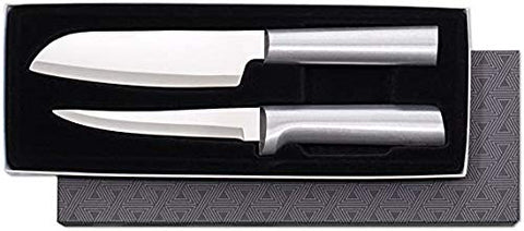 RADA knives next to hand for scale showing compact, user-friendly sizes