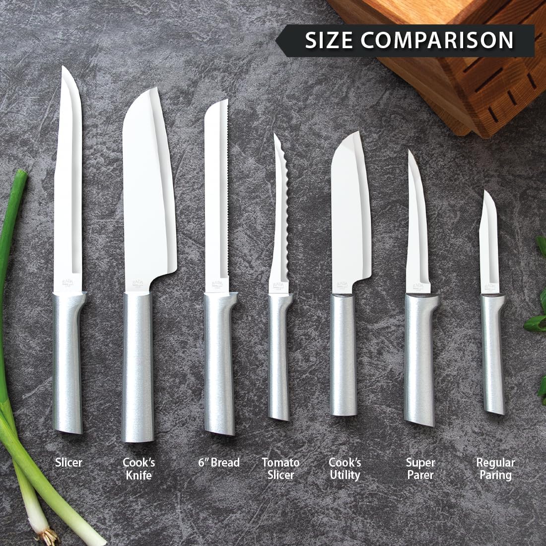 RADA pack of two boxed knives showing set for multitasking kitchens