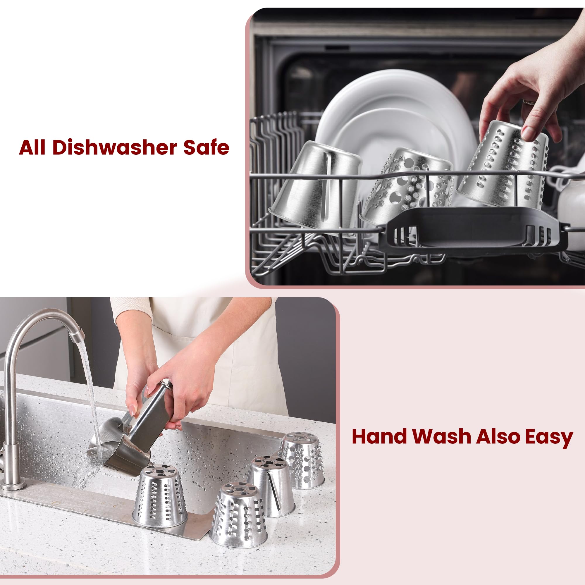 RAFBAR four interchangeable blades displayed for versatile shredding and slicing
