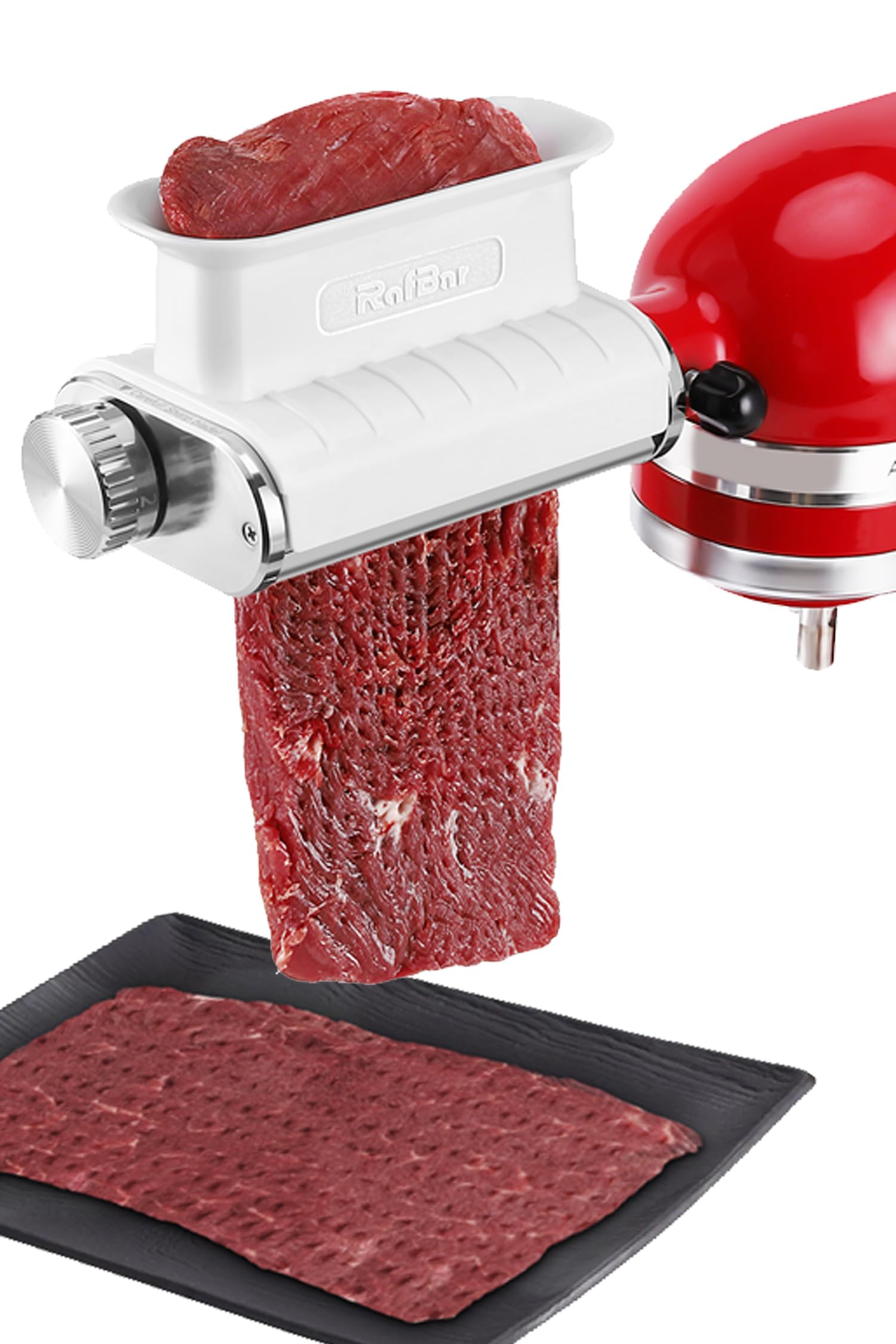 RAFBAR front view attached to mixer showing compact design and convenience