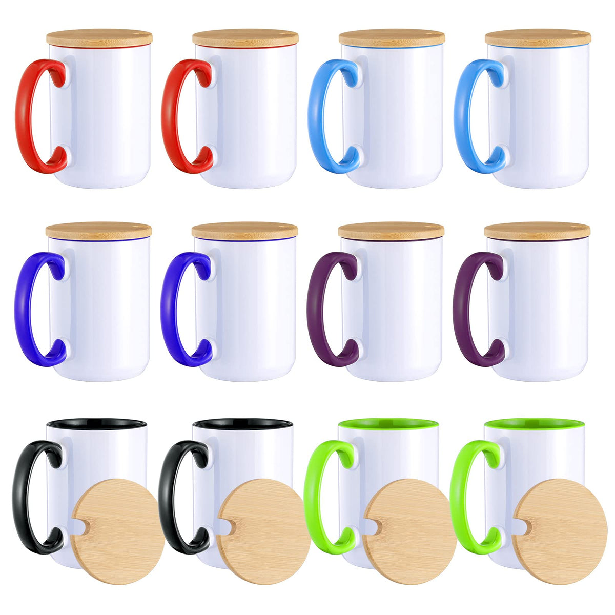 RAINBOWTIE front view of boxed 12-piece mug set showing variety and protection