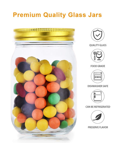 Rainforce clear glass jar showing contents for easy identification