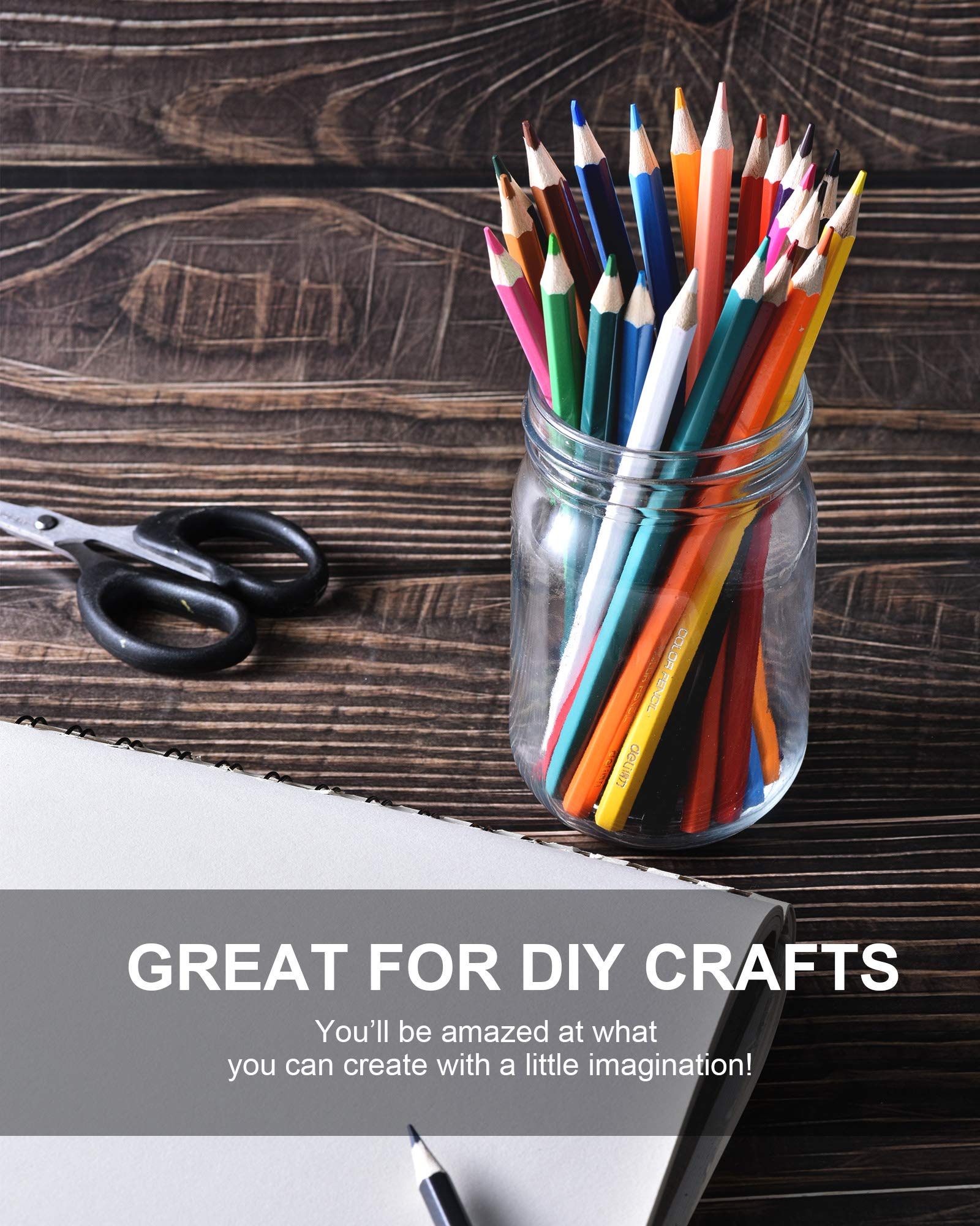 Rainforce jars with chalkboard labels arranged for craft presentation