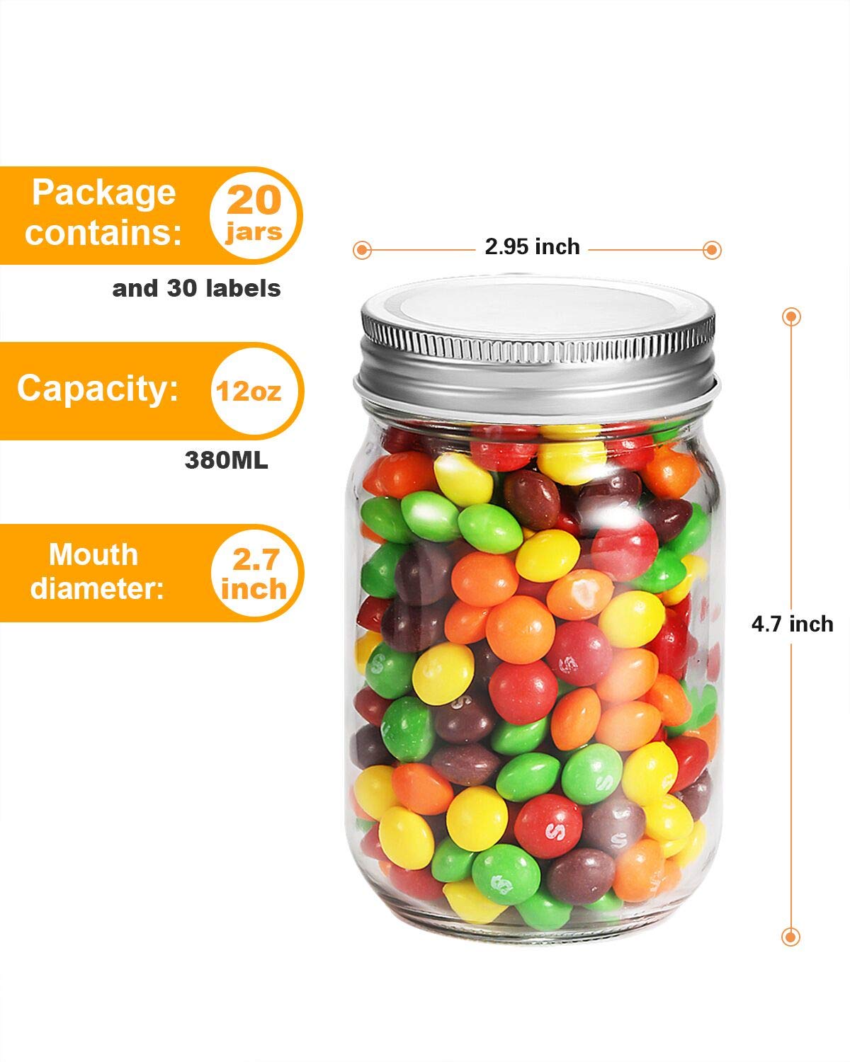Rainforce filled jars on pantry shelf demonstrating neat, visible food storage