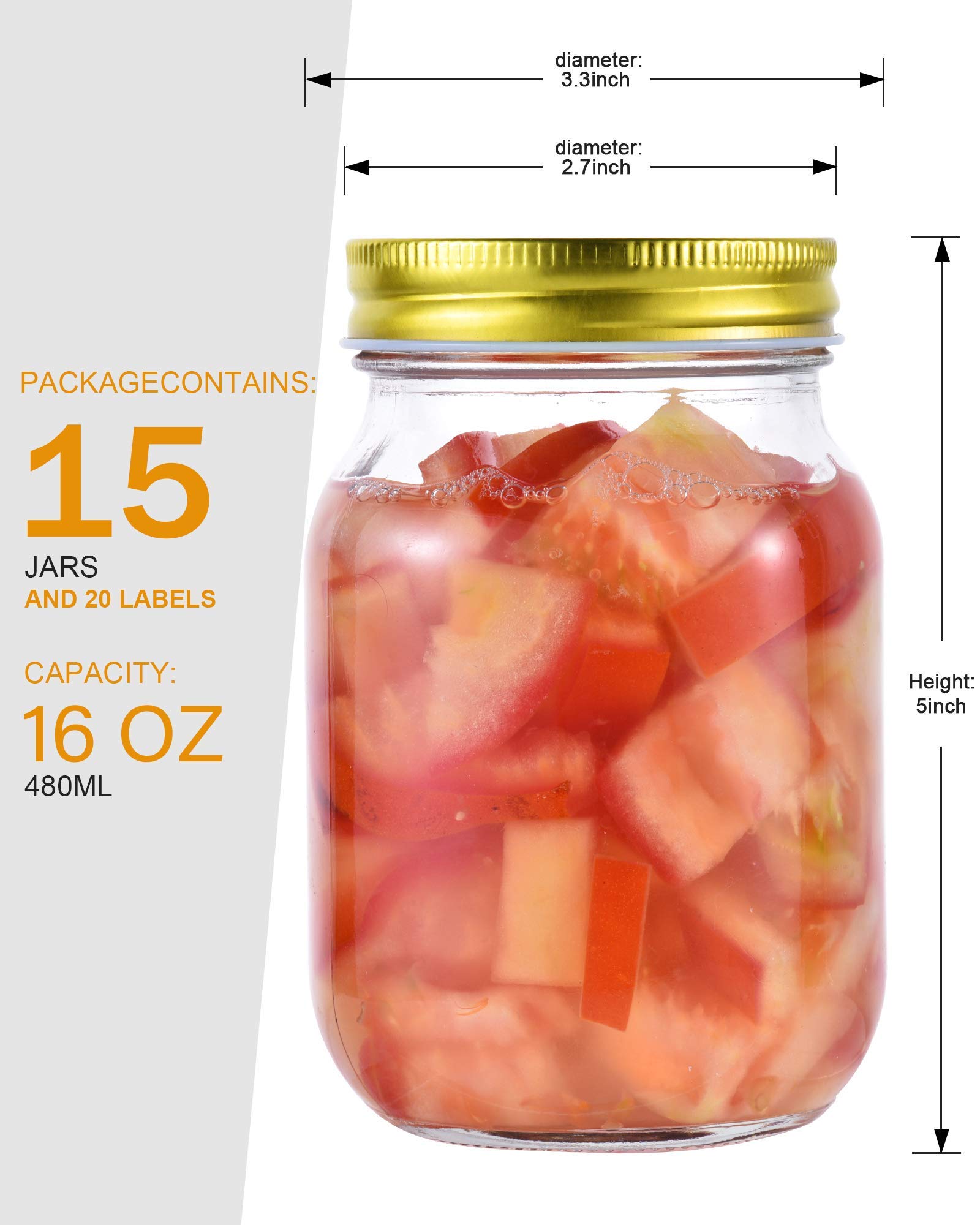 Rainforce jar filled with homemade jam demonstrating visible contents